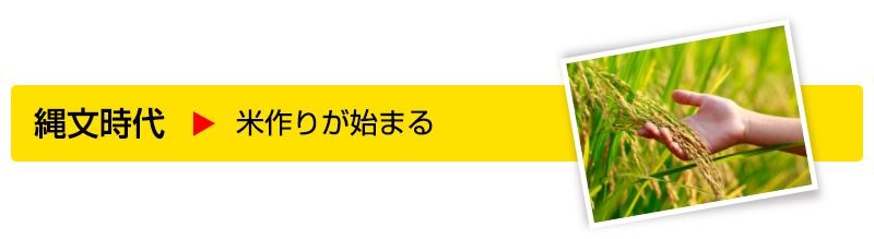 縄文時代▶米作りが始まる