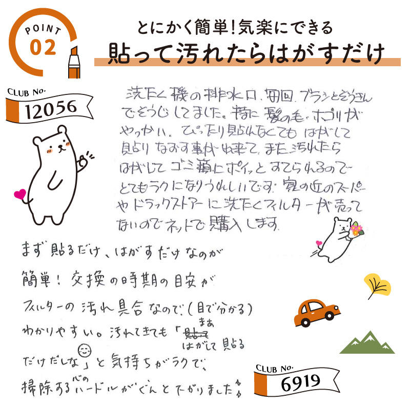 貼って汚れたらはがすだけ