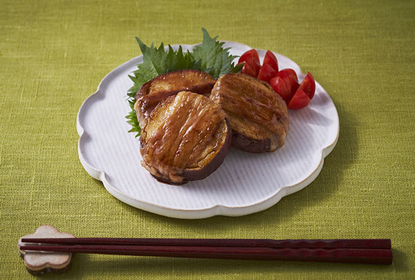 焼きいも豚巻き照り焼き