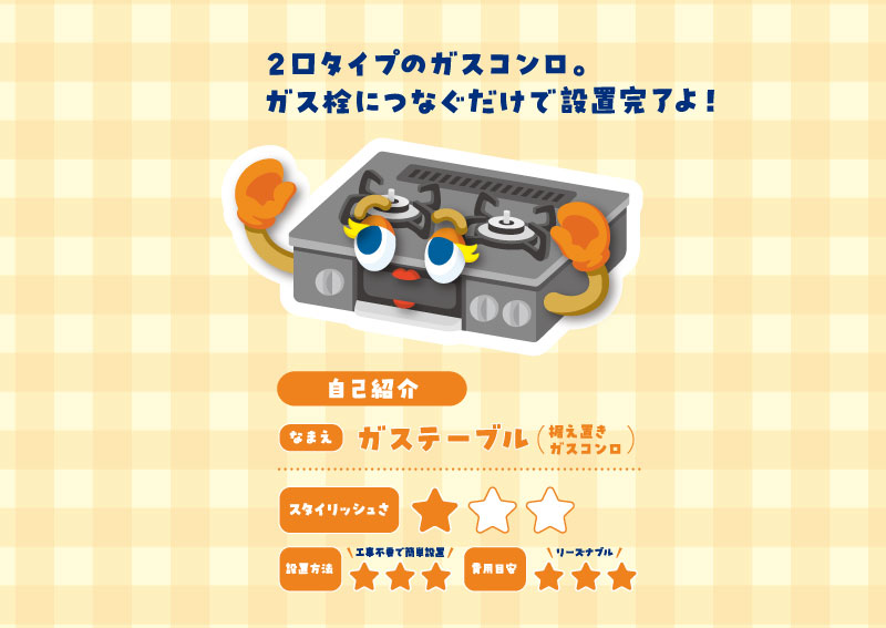 ガステーブルのプロフィール