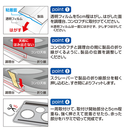 IH専用フレームカバー取付ポイント